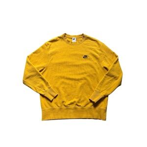 Nike Men's Mustard Yellow Crewneck Sweater